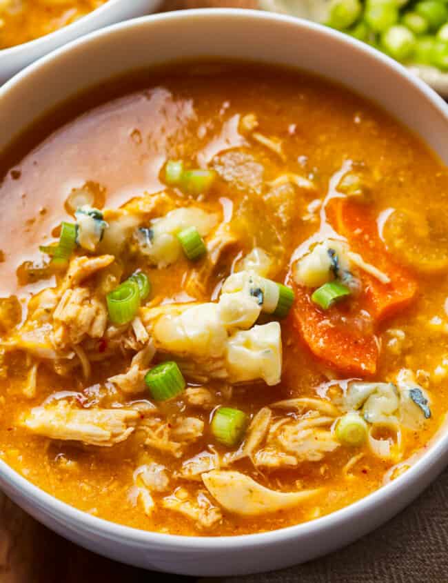 buffalo chicken soup in a bowl