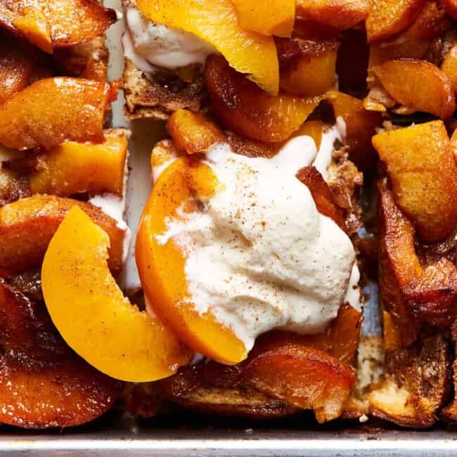 peaches and cream overnight french toast