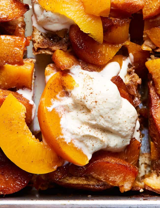peaches and cream overnight french toast