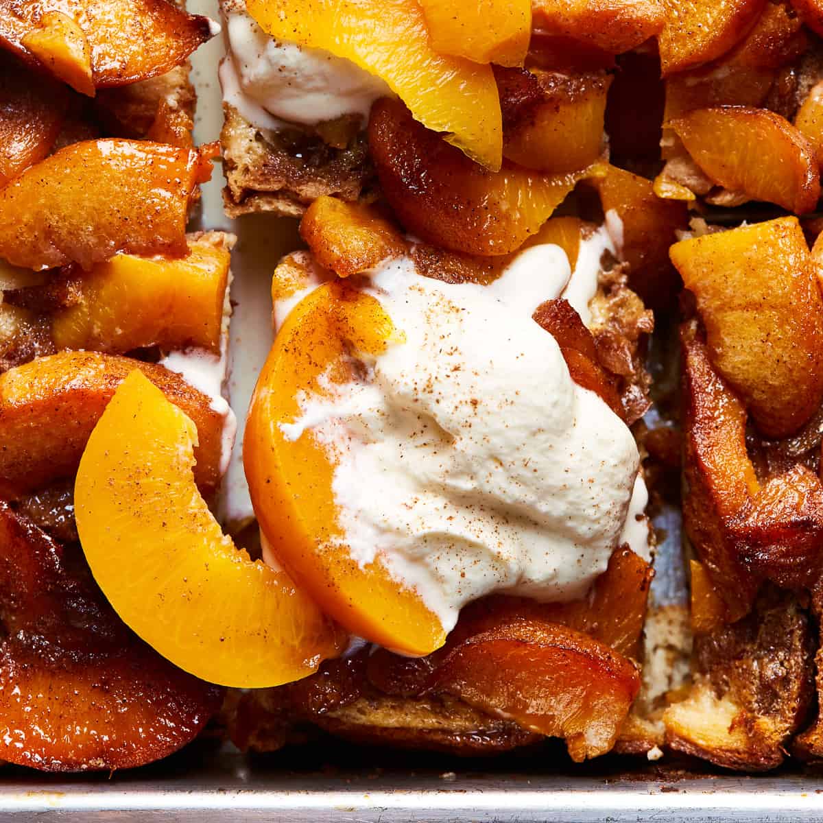 Overnight French Toast (Peaches and Cream)