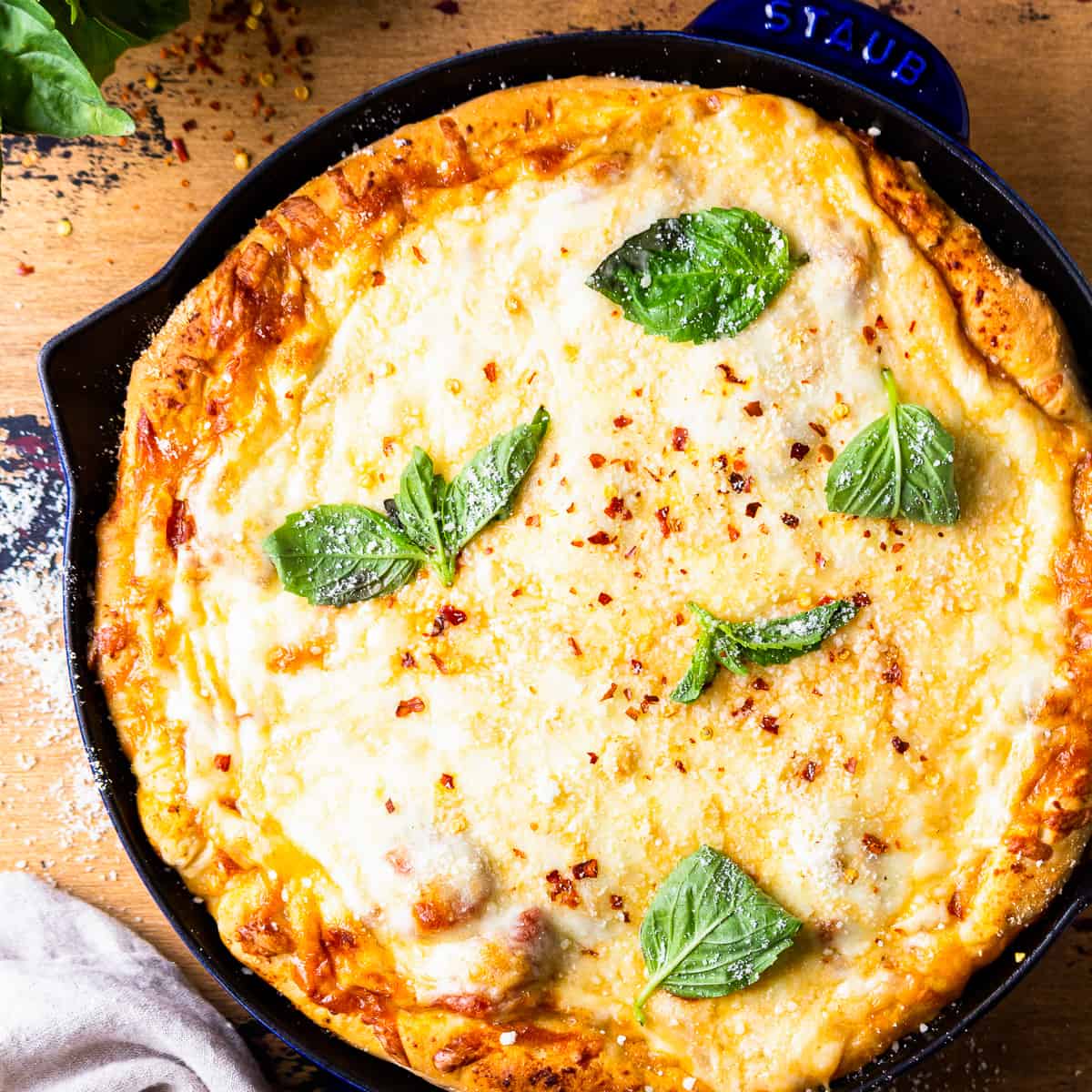 Cast Iron Skillet Mexican-Style Deep Dish Pizza - The Daring Gourmet