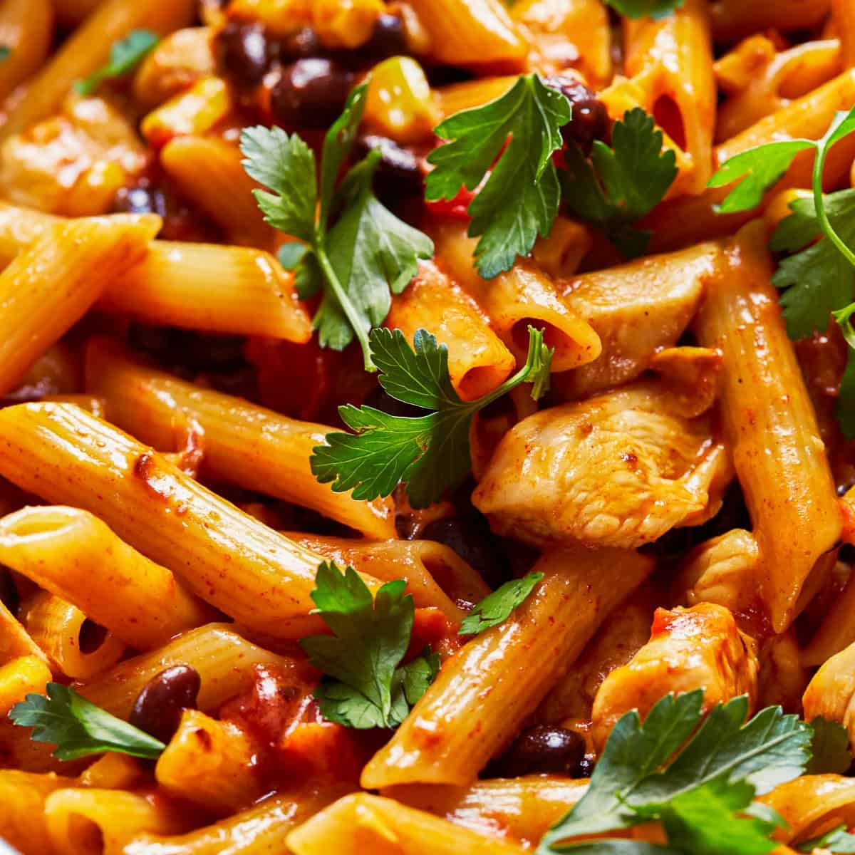 One Pan Southwest Chicken Alfredo Penne Recipe The Cookie Rookie®