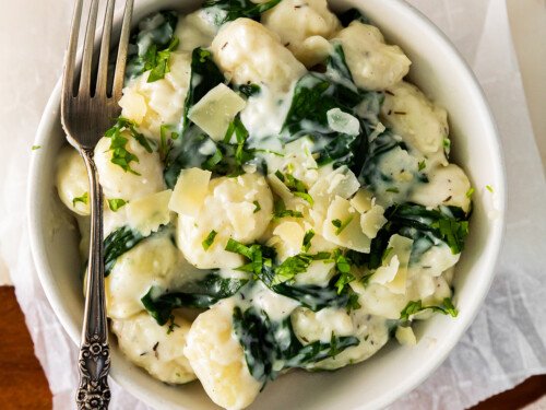 Gnocchi with Gorgonzola Cream Sauce - A Sprinkle and A Splash