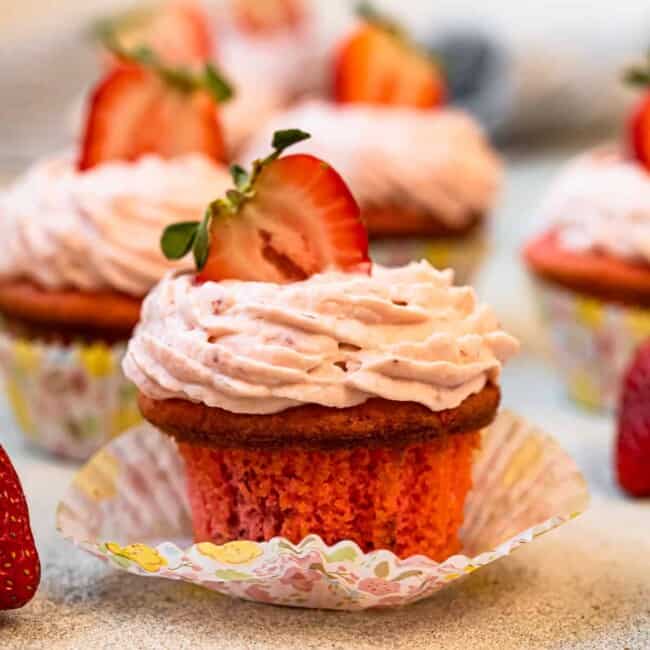 featured strawberry cupcakes.
