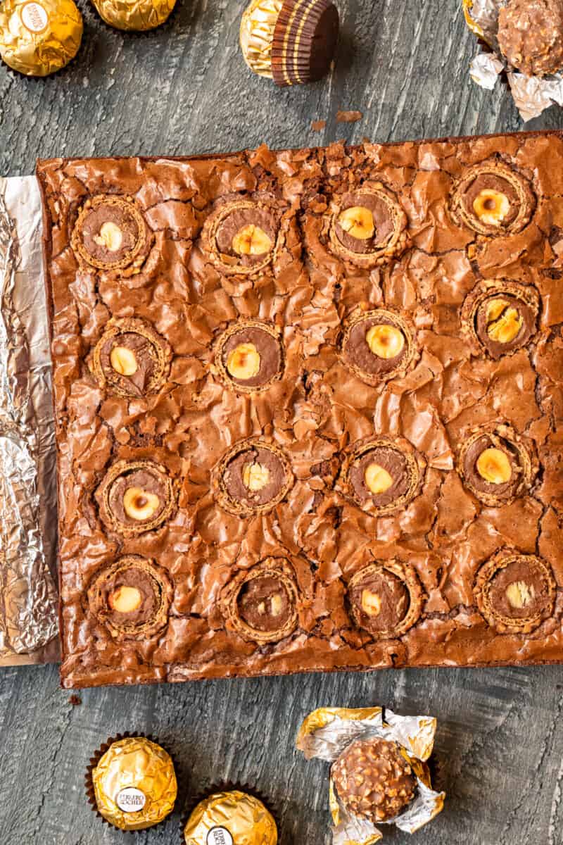 uncut ferrero rocher brownies.