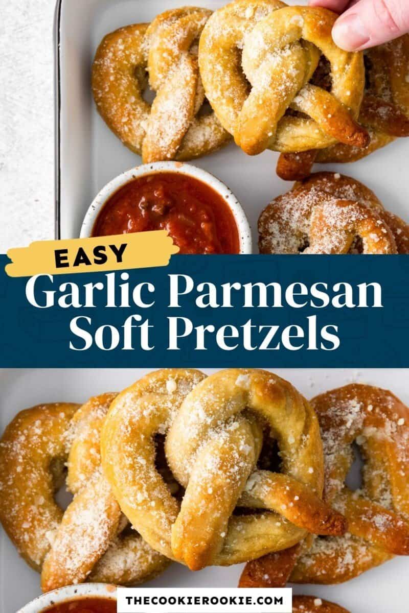 garlic parmesan soft pretzels pinterest.