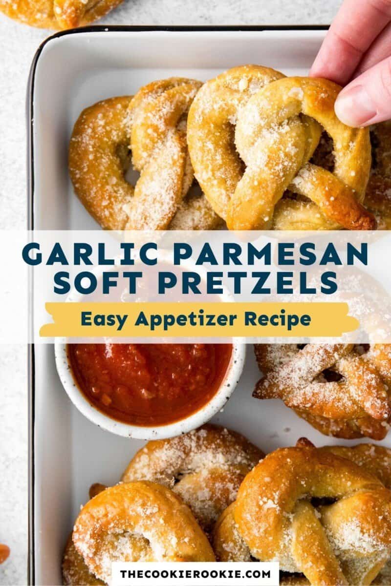 garlic parmesan soft pretzels pinterest.