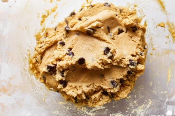 bowl of raw cookie dough