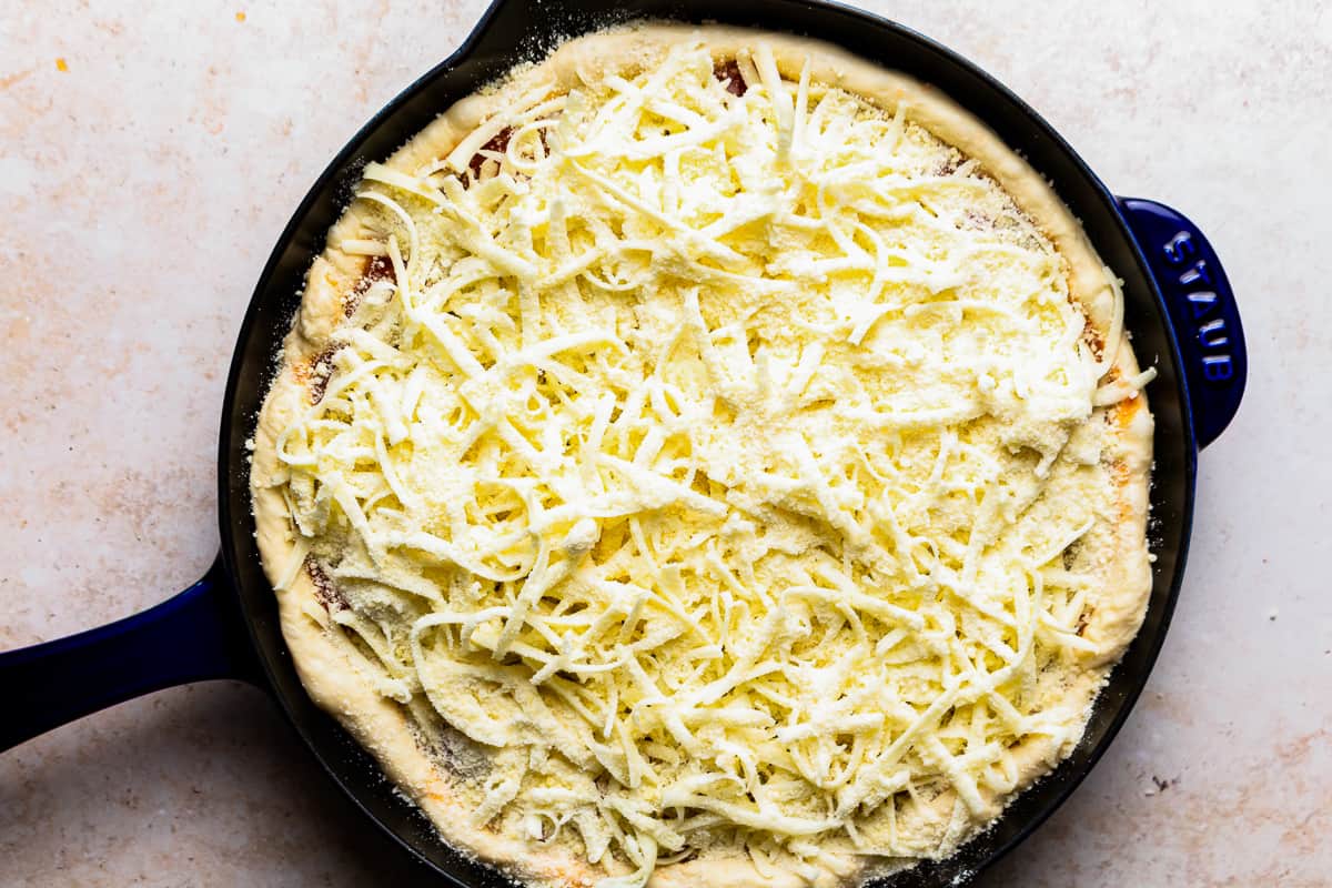 Cowboys and Cast-Iron Skillet Chicago Deep Dish Pizza