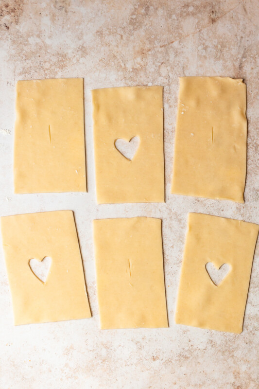 6 pie crust rectangles