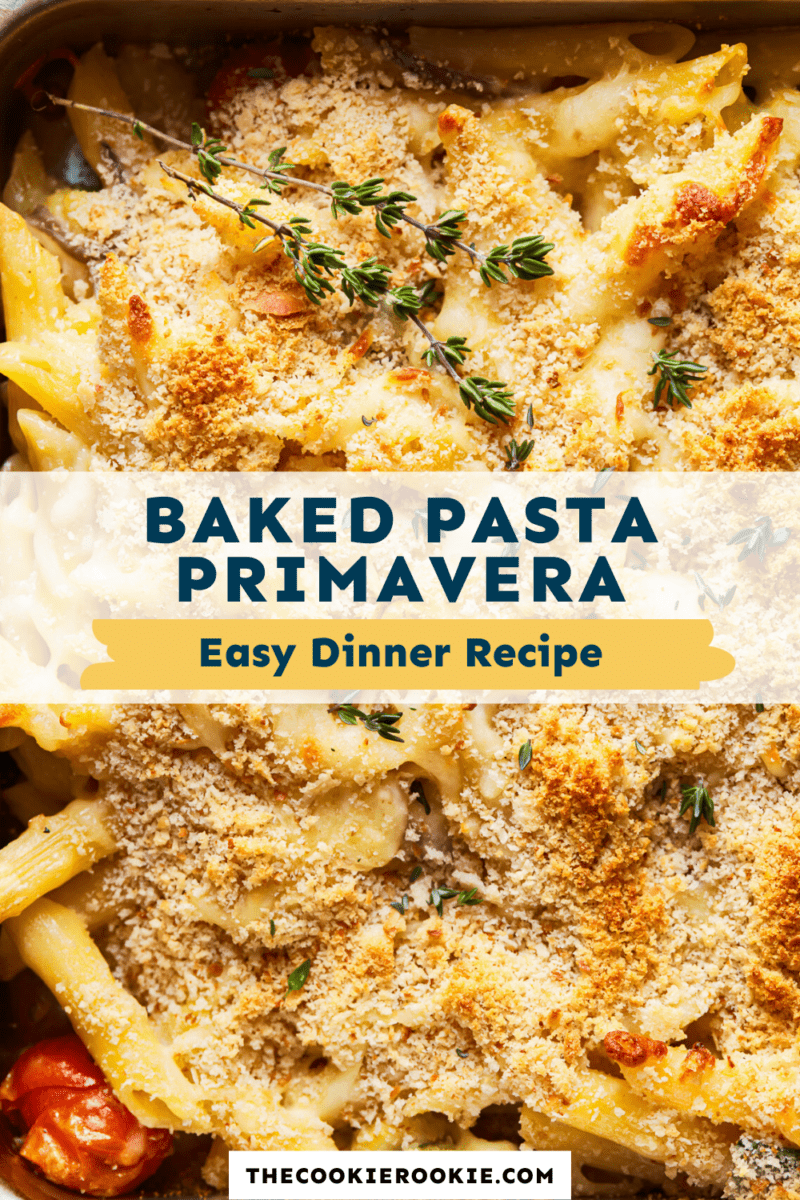 baked pasta primavera pin