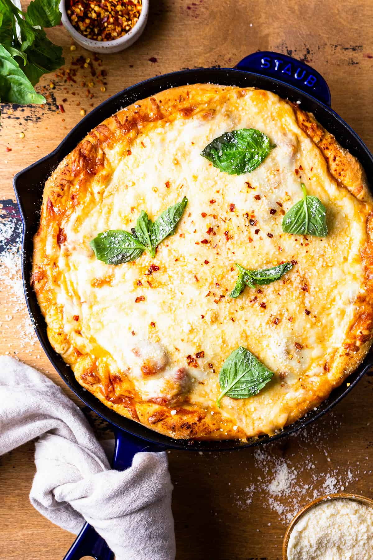 Round the Chuckbox: Sicilian-style cast iron skillet pizza