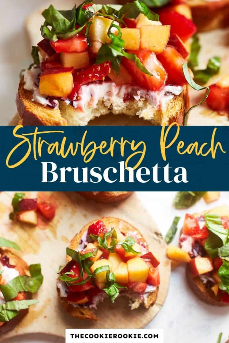 strawberry peach bruschetta pin