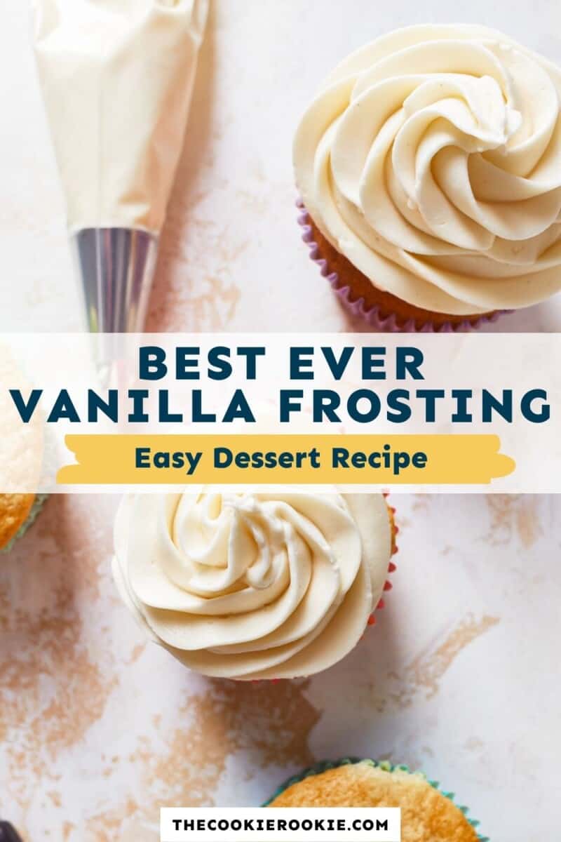 easy vanilla frosting recipe pin