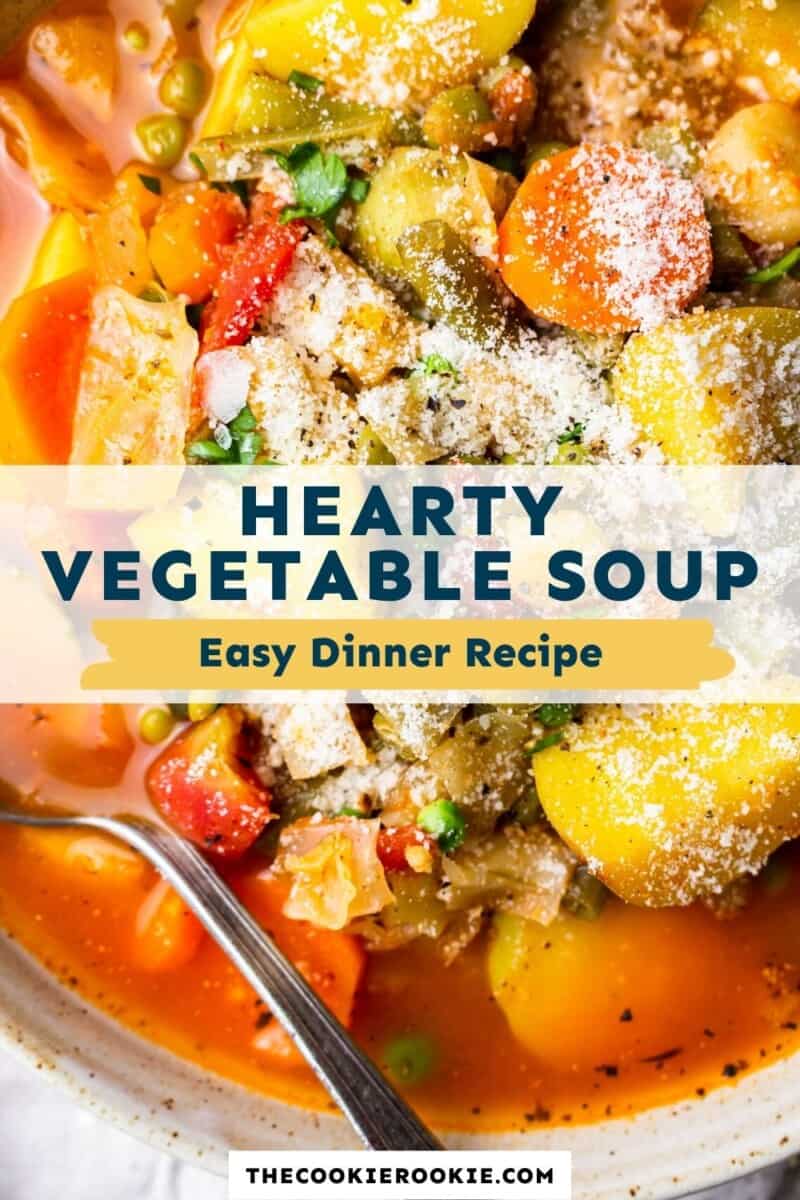 Hearty Vegetable Soup Recipe - The Cookie Rookie®