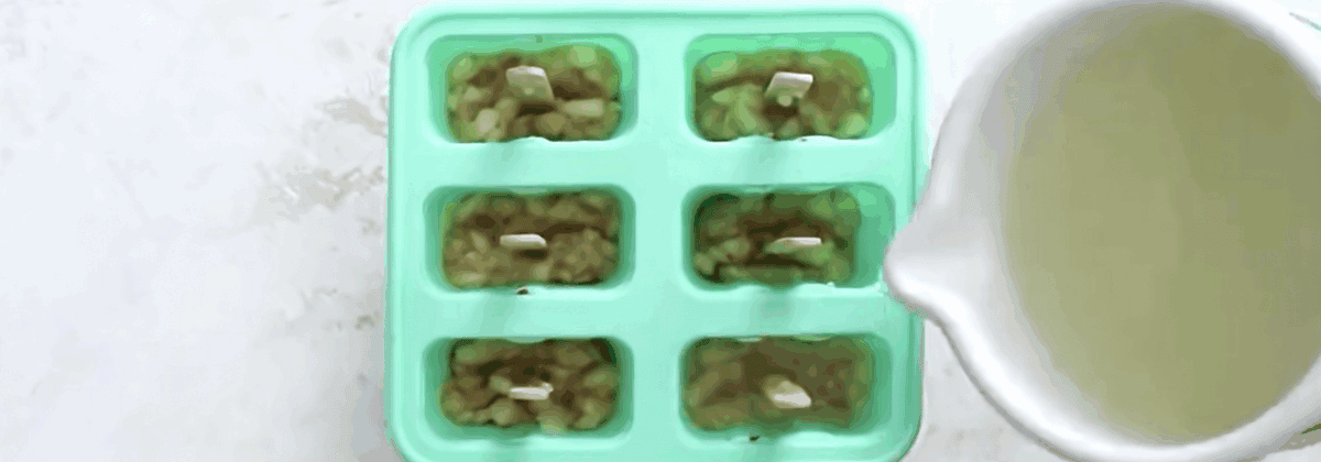 Peach layer of the layered margarita popsicles. - 8