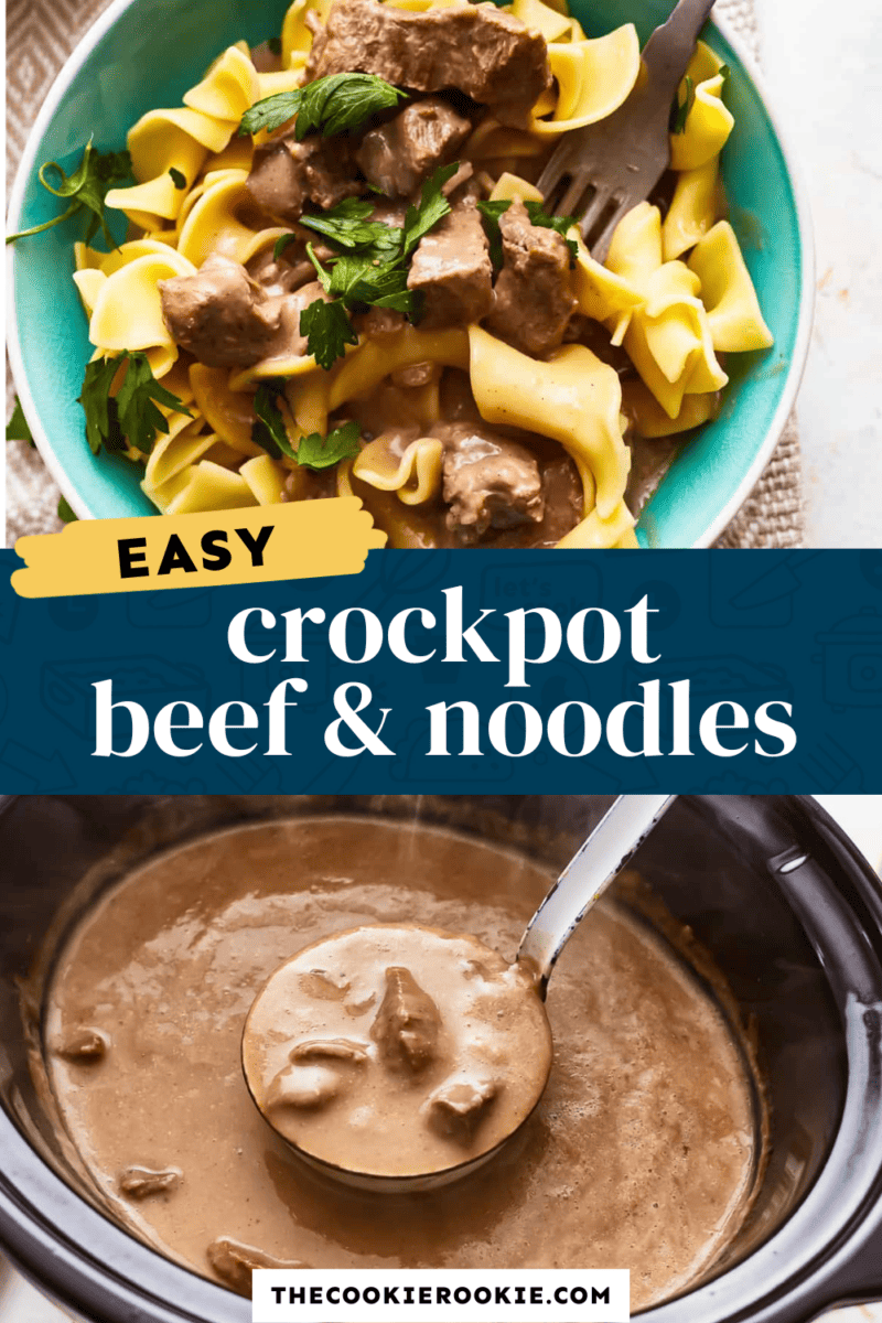 Easy slow cooker beef and noodles.