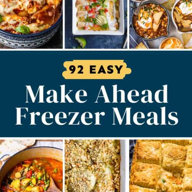 easy make ahead freezer meals pin