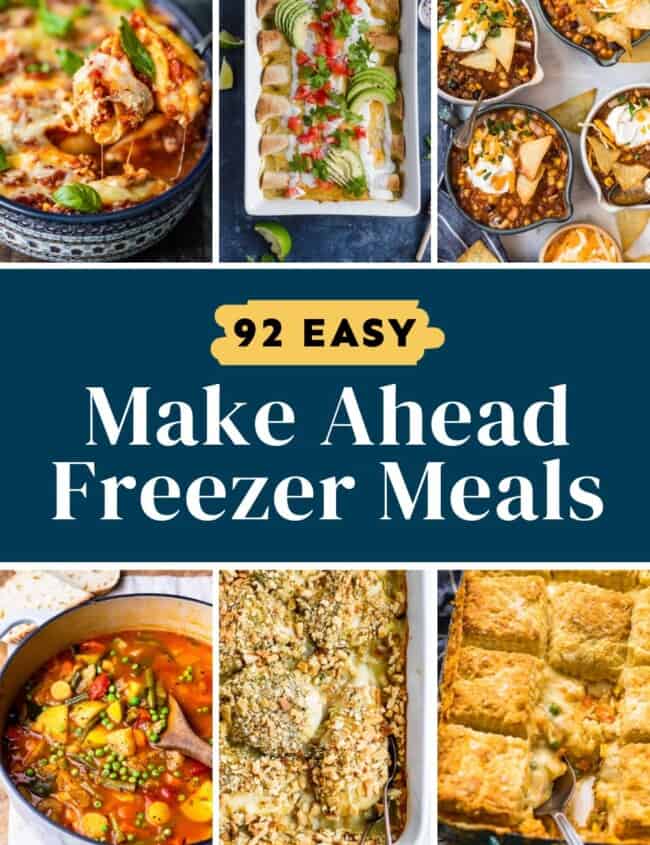 easy make ahead freezer meals pin