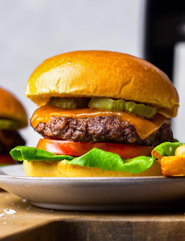 air fryer hamburger