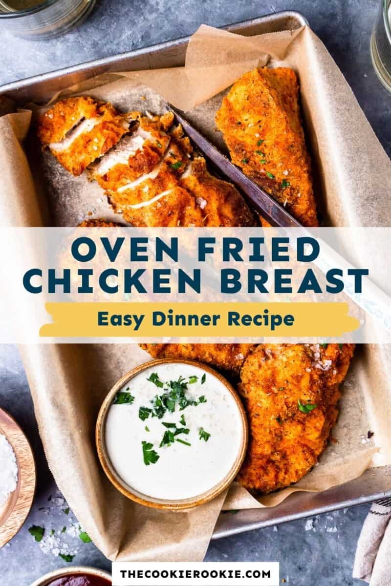oven fried chicken breast pin