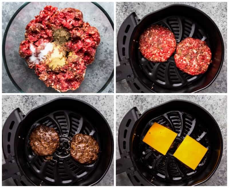 Air Fryer Hamburgers –