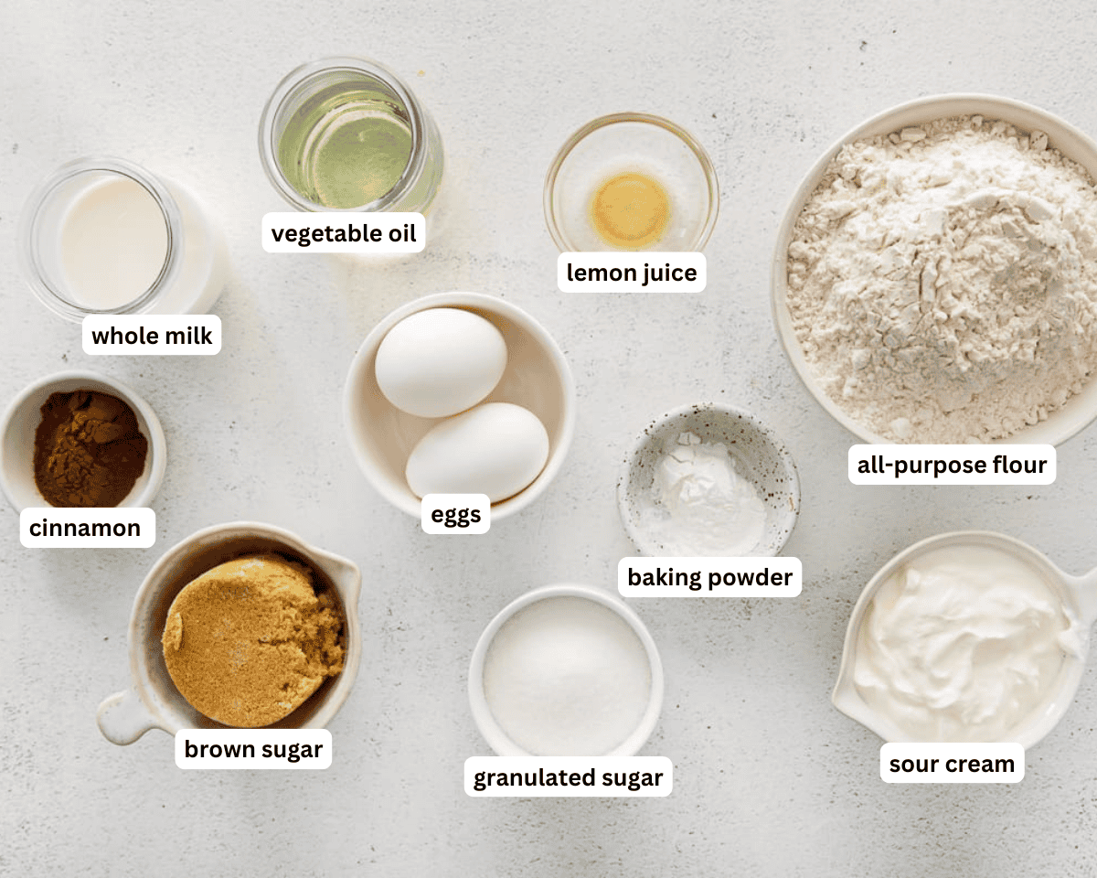 Cinnamon roll bread ingredients