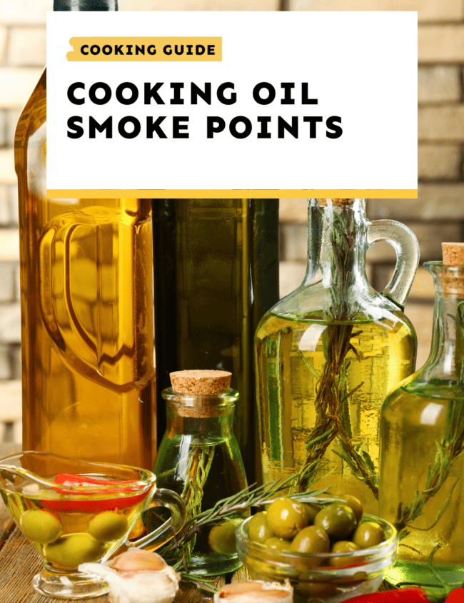 Cooking oil smoke points.
