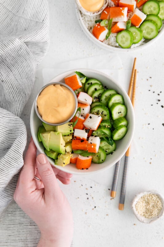 California Roll Sushi Bowl Recipe - The Cookie Rookie®