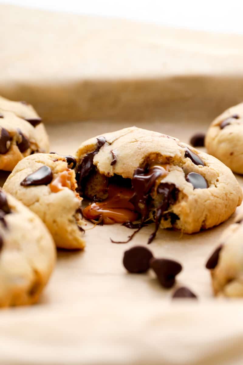 caramel stuffed cookies