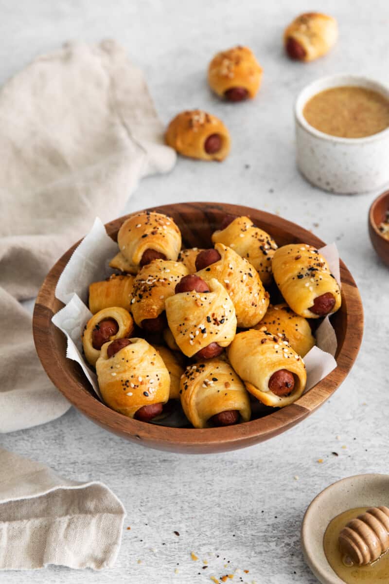 pigs in a blanket in a bowl