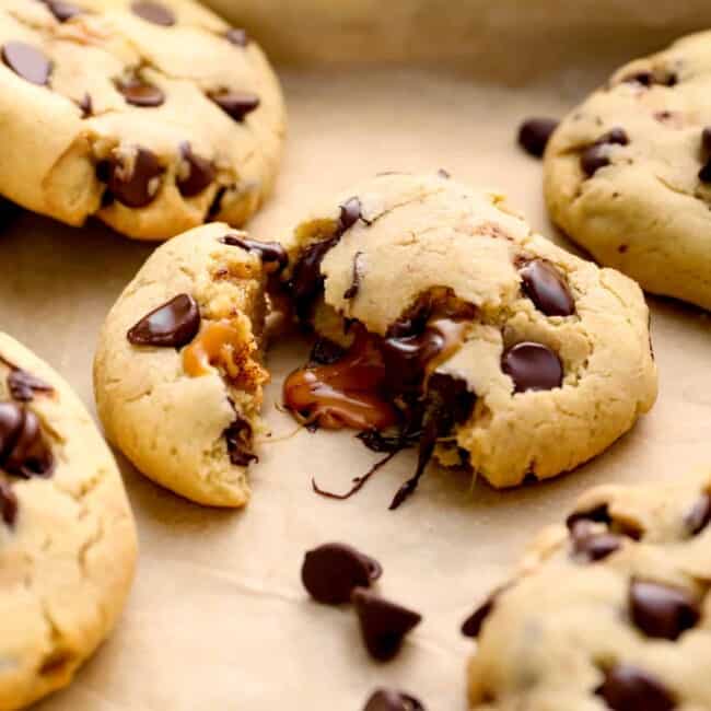 caramel stuffed cookies