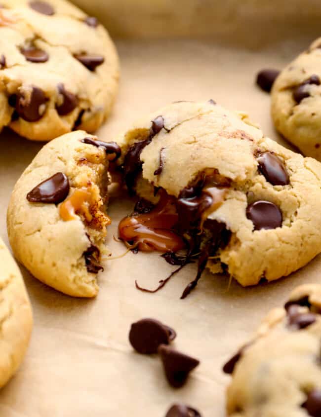 caramel stuffed cookies