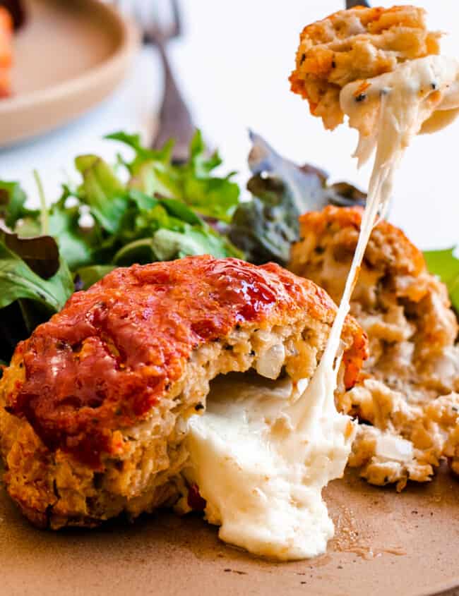 cheesy turkey meatloaf balls