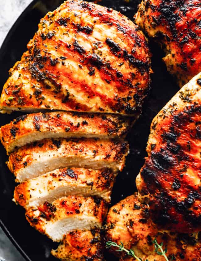 garlic herb marinated grilled chicken breast