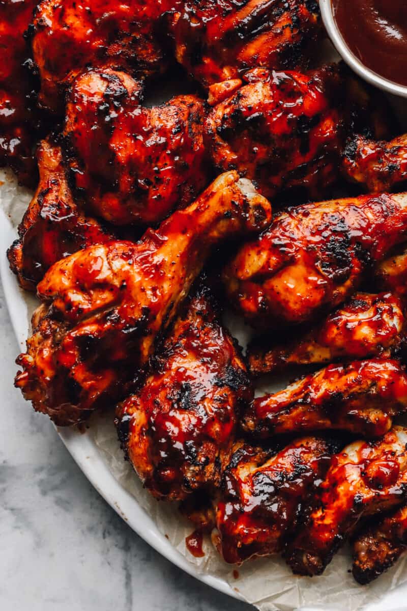 BBQ chicken pieces