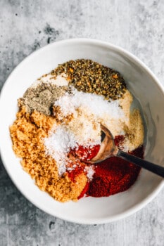 combination of spices and seasonings in a small bowl