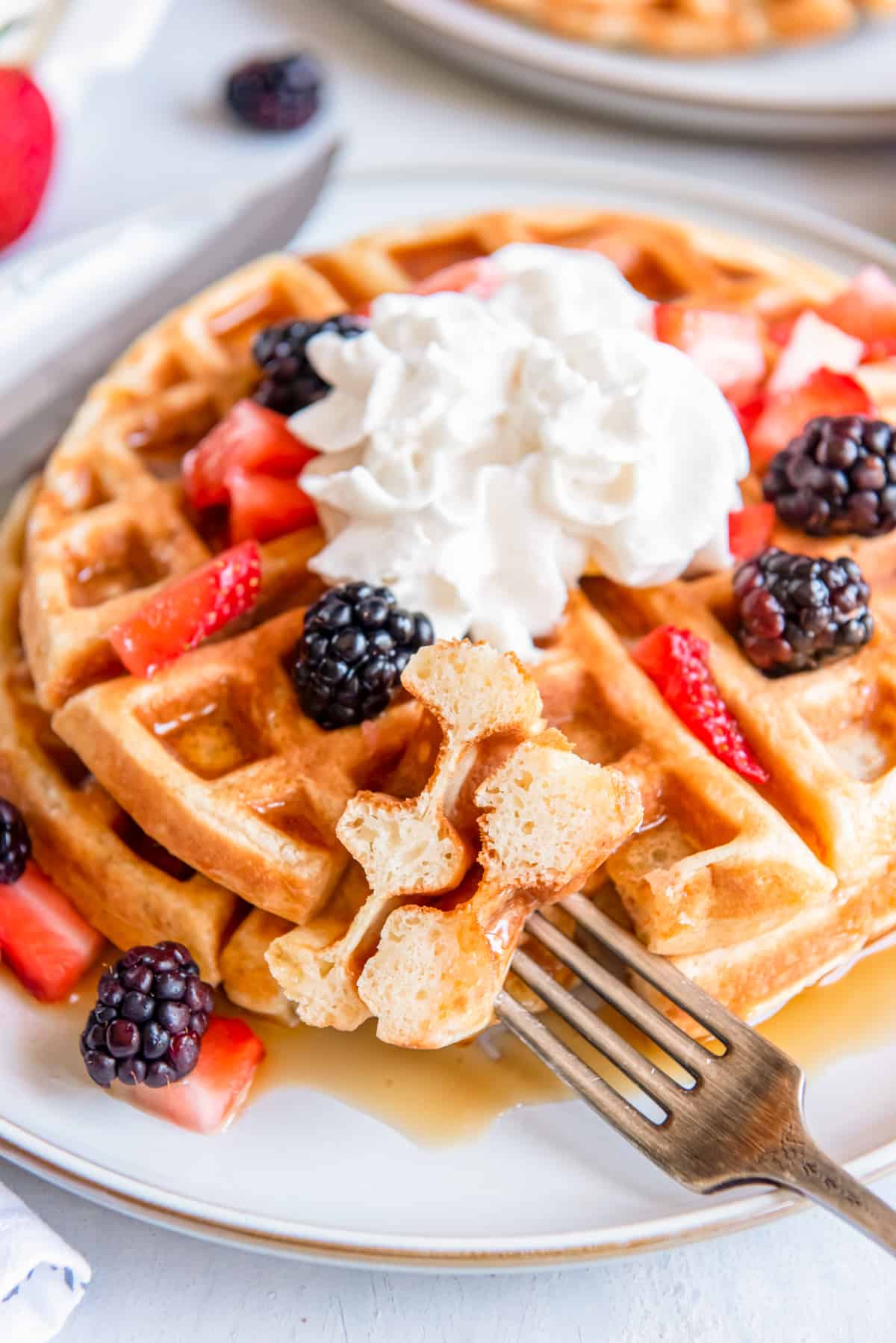 Belgian Waffles with Berry Compote - Pastries Like a Pro