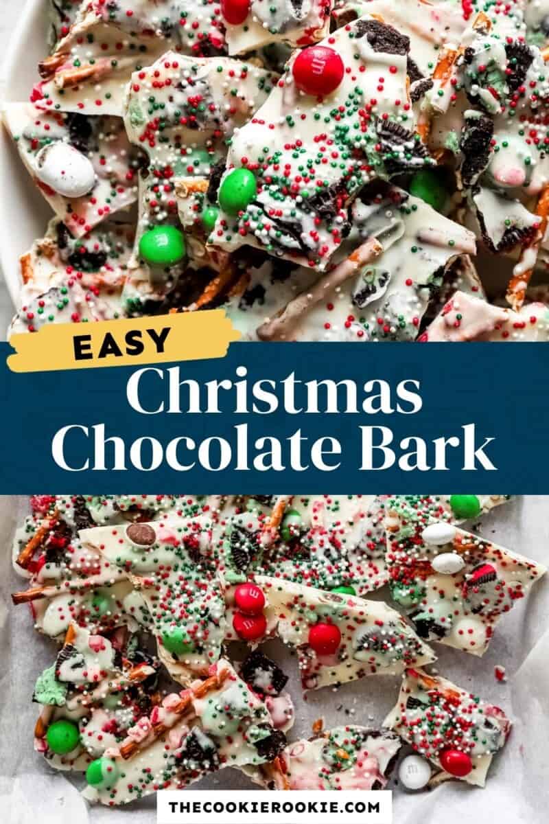 easy Christmas bark pin