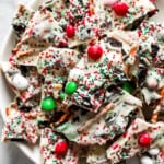 a plate of white chocolate bark