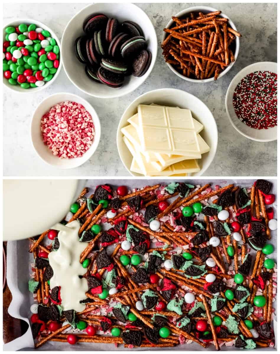 how to make Christmas bark step by step photos