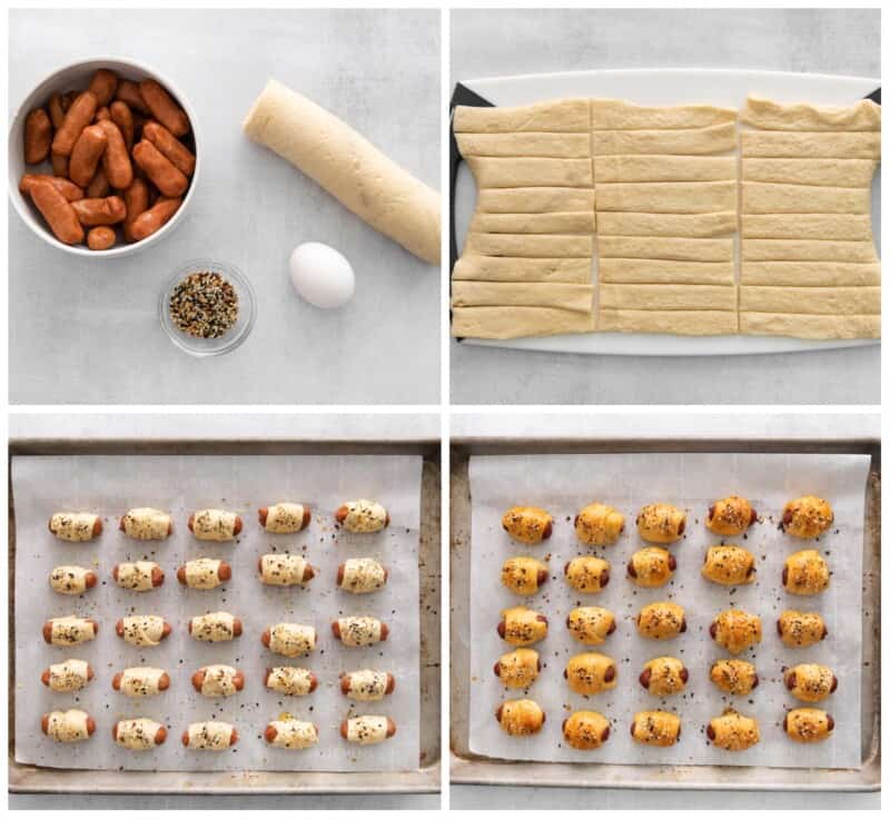 how to make pigs in a blanket step by step photos