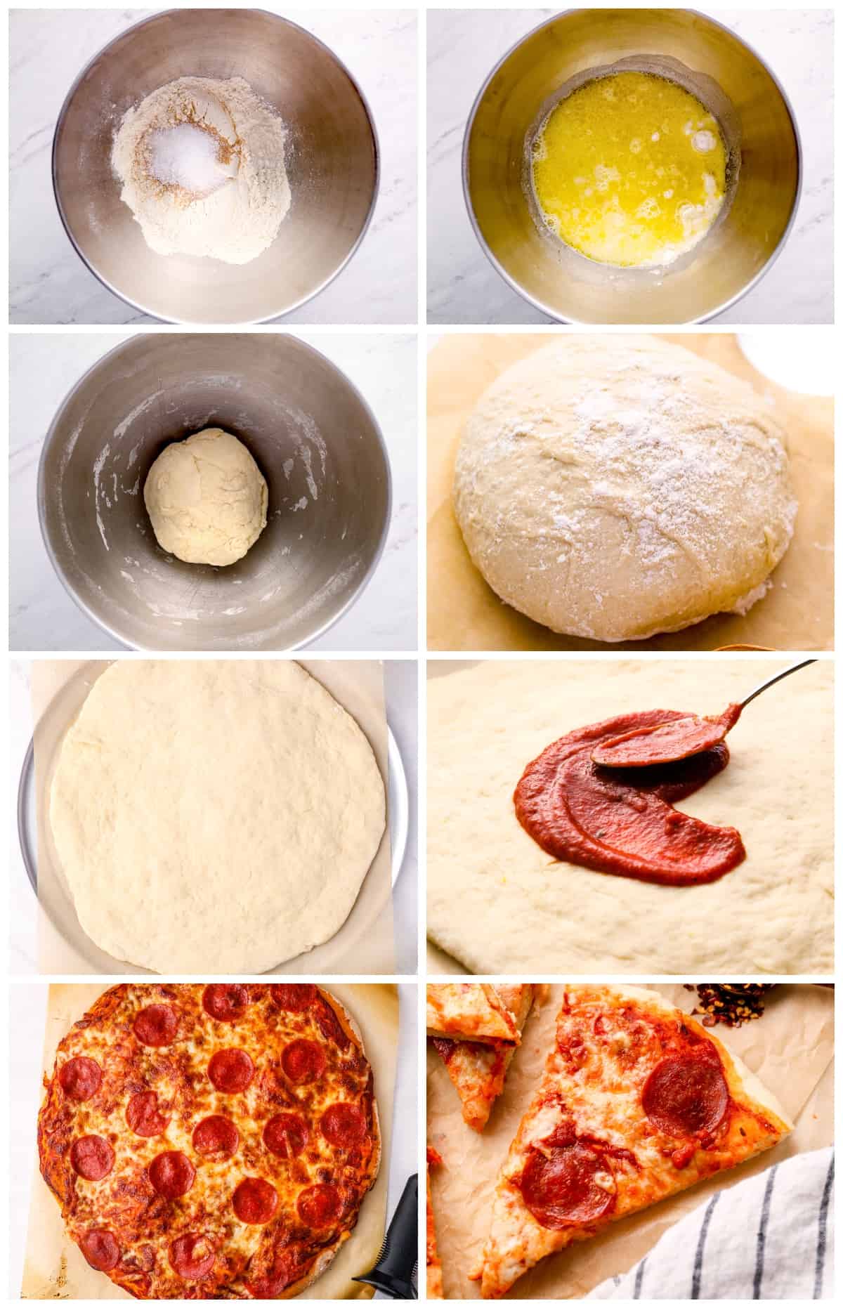 how to make pizza dough step by step photos
