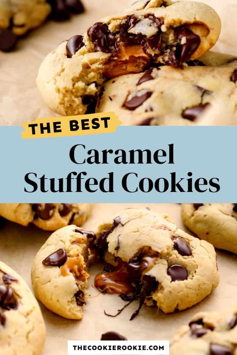 caramel stuffed cookies Pinterest