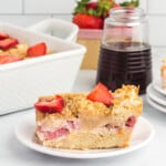 strawberries and cream French toast casserole
