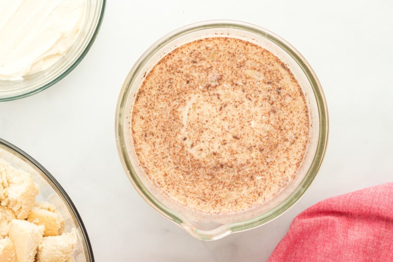 cinnamon and milk mixture in a small bowl