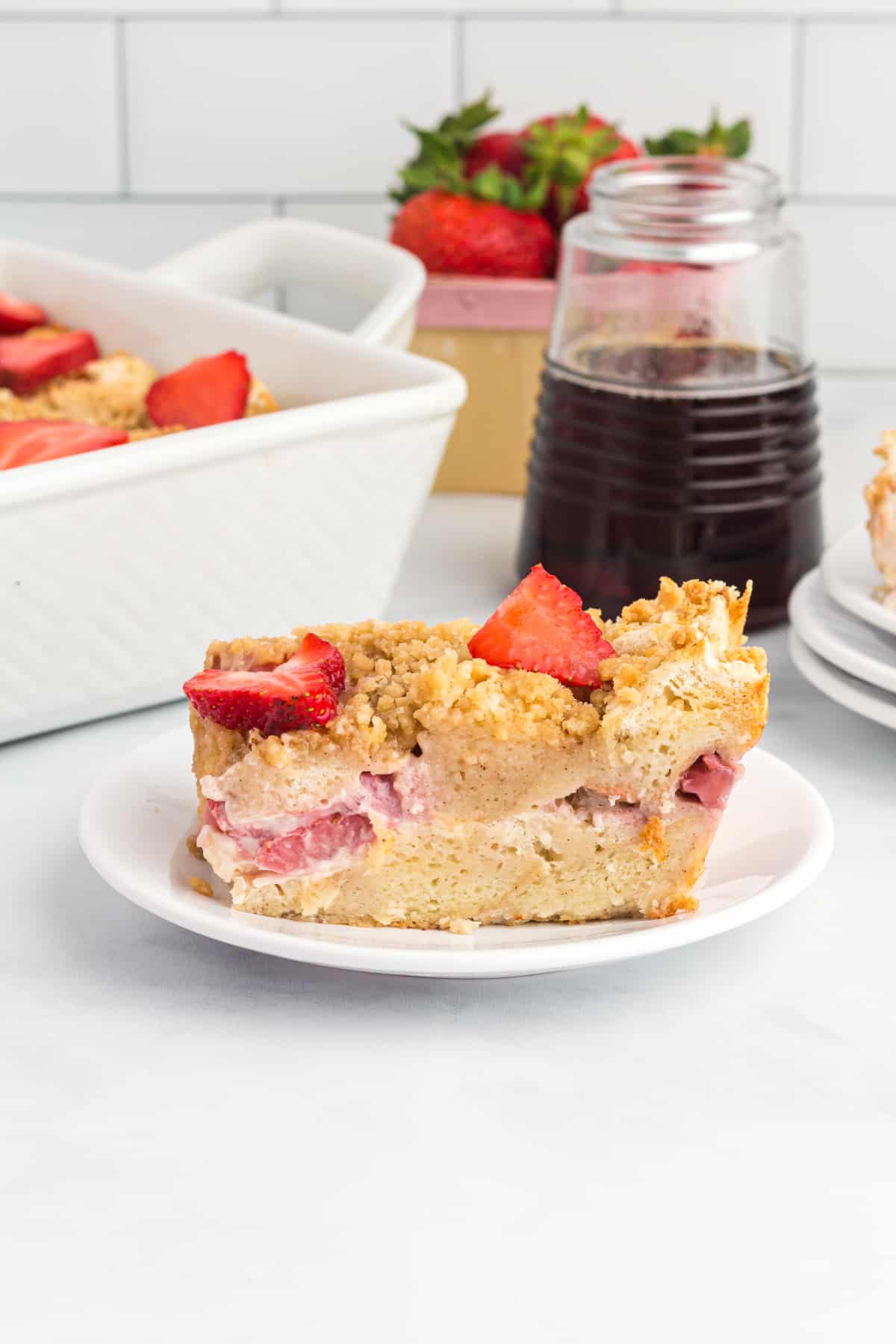 strawberries and cream overnight French toast