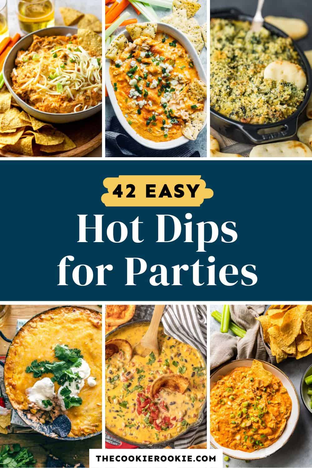 42 easy hot dips for parties Pinterest