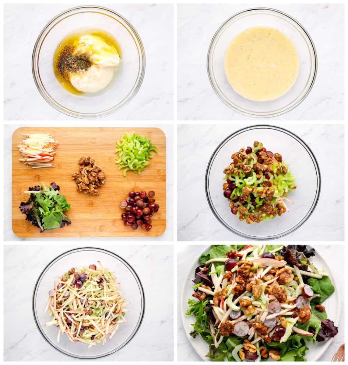 how to make a Waldorf salad step by step photo instructions