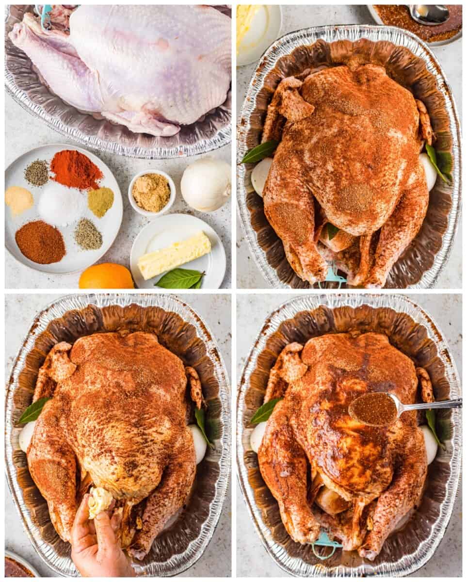 step by step photos for how to make dry brined turkey.